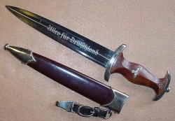 Nazi SA Dagger by Gottlieb Hammesfahr with Hanger Clip...$595 SOLD