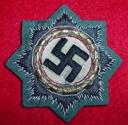 Nazi German Cross in Gold (Cloth Version) - Army Issue...$450 SOLD