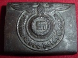 Original Nazi SS EM Belt Buckle Marked 