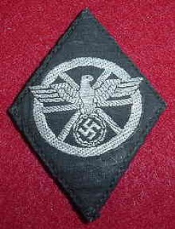 Nazi NSKK 2nd Pattern Driver’s Sleeve Patch...$40 SOLD