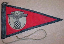 Nazi NSKK Car Pennant with Cord and Clip...$225 SOLD