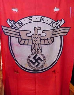Nazi NSKK Banner with Pole Sleeve...$325 SOLD
