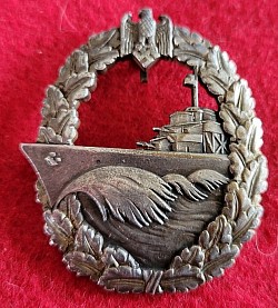 Nazi Kriegsmarine Destroyer Badge with Mounting Hook...$325 SOLD