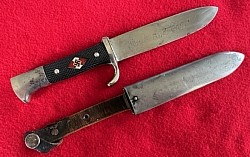 Nazi Hitler Youth Knife with Motto by Carl Heidelberg...$425 SOLD