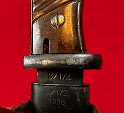 Nazi K98 Bayonet with Matching Maker's Code 