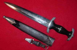 Nazi SS EM Dress Dagger with RZM Maker Code “1198/38” and Short Hanger...$995 SOLD