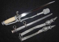 Nazi Army Officer’s Dagger by Alcoso with Deluxe Hangers and Portapee...$595 SOLD
