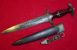 Nazi SA Dagger by David Malsch with Hanger and "Fr" Gruppe Marking...$475 SOLD