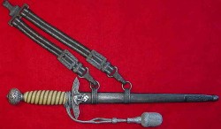Nazi Luftwaffe Dress Dagger with Deluxe Hangers and Portapee...$550 SOLD