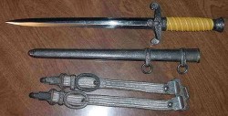 Nazi Army Officer’s Dress Dagger by Eickhorn with Deluxe Hangers...$475 SOLD
