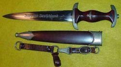 Nazi SA Dagger by Carl Eickhorn with 3-Piece Hanger...$650 SOLD