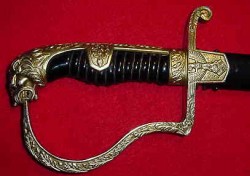 Nazi Army Officer's Leopard Head Sword by Emil Voos...$495 SOLD