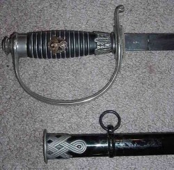 Nazi Police Officer’s Sword with SS Runes Marking...$795 SOLD