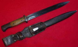 Nazi K98 Rifle Bayonet "43agv" with Matching Numbers and Frog...$195 SOLD