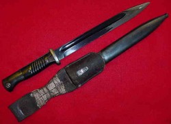 Nazi K98 Rifle Bayonet by Eickhorn with Matching Numbers and Frog...$110 SOLD