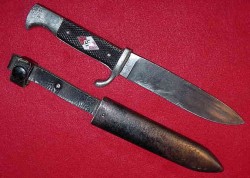 Nazi Hitler Youth Knife by Arthur Schuttlehofer...$375 SOLD