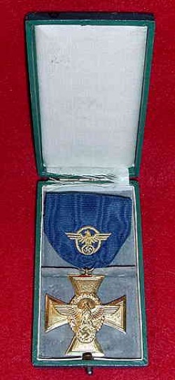 Nazi Police 25-Year Long Service Award in Case...$160 SOLD