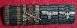 Nazi Four-Medal Ribbon with Metal Devices...$40 SOLD
