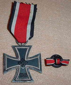 Nazi Iron Cross 2nd Class with Lapel Ribbon Device...$105 SOLD