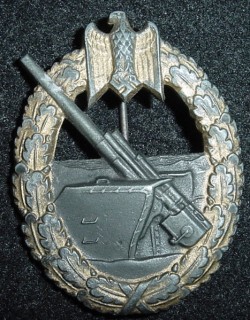 Nazi Kriegsmarine Coastal Artillery War Badge...$195 SOLD