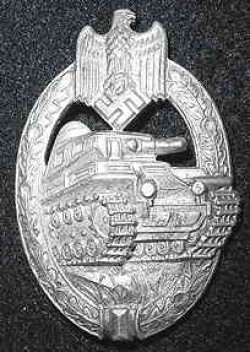Nazi Panzer Assault Badge in Silver by A.S...$225 SOLD