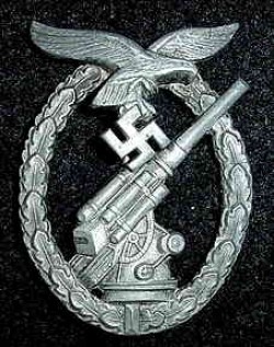 Nazi Luftwaffe Flak Artillery War Badge...$125 SOLD