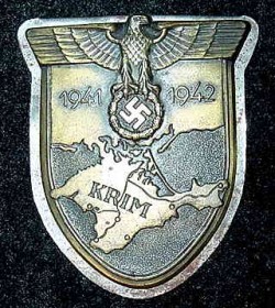 Nazi Krim Campaign Shield with Back Plate...$115 SOLD