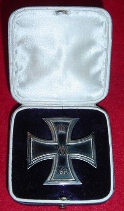 WWI German Copper-Plated Vaulted Iron Cross 1st Class with Case...$450 SOLD