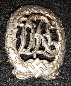 Nazi DRL Sports Badge in Silver by Wernstein...$95 SOLD