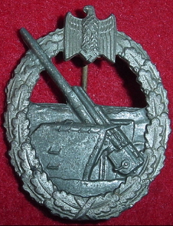 Nazi Kriegsmarine Coastal Artillery Badge...$150 SOLD