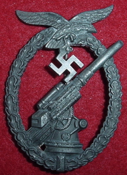 Nazi Luftwaffe Flak Artillery Badge...$175 SOLD
