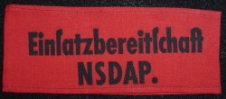Nazi Einsatzbereitschaft NSDAP Armband...$195 SOLD