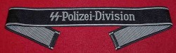 Nazi SS-Polizei-Division EM Cuff Title...$795 SOLD