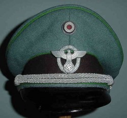 Nazi Police Officer’s Visor Hat by Pekuro...$380 SOLD