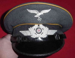 Nazi Luftwaffe EM Peaked Visor Hat...$575 SOLD