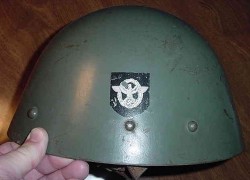 WWII Czech Nazi Police Double Decal Helmet...$700 SOLD
