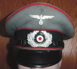 Nazi Artillery EM Visor Hat by "Spezialhaus Globus...$335 SOLD