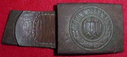 Nazi Army EM Combat Belt Buckle with Leather Tab...$50 SOLD