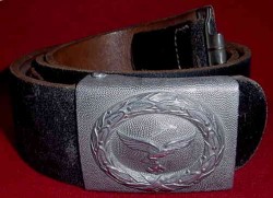 Nazi Luftwaffe EM Belt and Buckle with Leather Tab...$125 SOLD