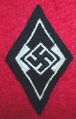 Nazi SS Former HJ Member's Sleeve Diamond...$150 SOLD