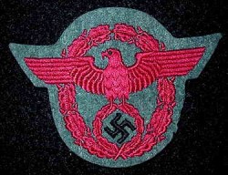 Nazi Feuerschutzpolizei Sleeve Eagle Patch...$65 SOLD