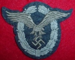 Nazi Luftwaffe EM/NCO's Pilot's Badge in Cloth...$65 SOLD