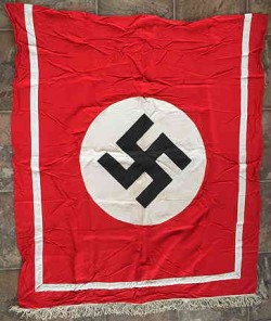 Nazi Swastika Podium Banner with Fringe...$225 SOLD