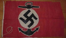 Nazi Water Sports Vessel Flag with Halyard Cord...$165 SOLD