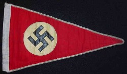 Nazi Swastika Car Pennant...$125 SOLD