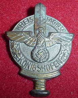 Nazi 1938 Kreis Tag Konigshofen Tinnie Badge...$20 SOLD