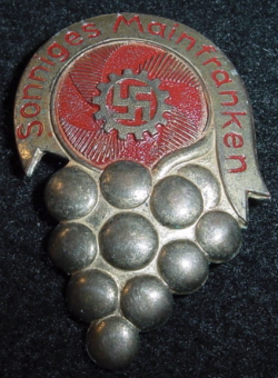Nazi DAF "Sunny Mainfranken" Tinnie Badge...$25 SOLD