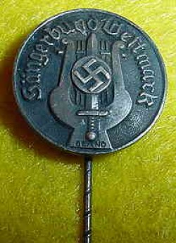 Nazi Sangerbund Westmark Stickpin Badge...$35 SOLD