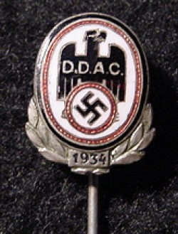 Nazi DDAC Enameled 1934 Stickpin by Deschler & Sohne...$45 SOLD