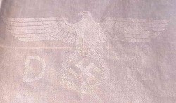 Nazi Reichsbahn White Linen Napkin from #244 Hitler’s Personal Dining Wagon...$350 SOLD